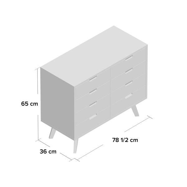 Fjørde & Co Albert 8 Drawer Chest of Drawers Wayfair.ie